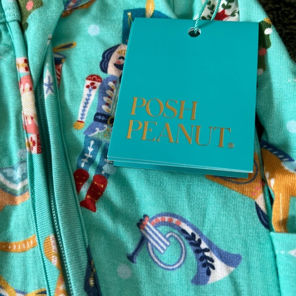 Posh Peanut NEW Holiday Christmas Nutcracker Footie Zip Preemie Bamboo - Picture 7 of 12